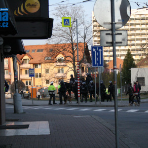 Zvířecí kavalerie policistů ve Zlíně