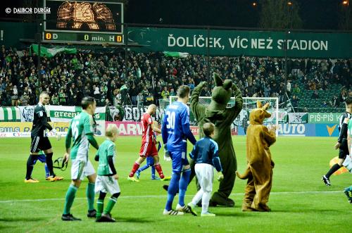 Nástup na utkání Bohemians 1905 vs. Sigma Olomouc, HET liga