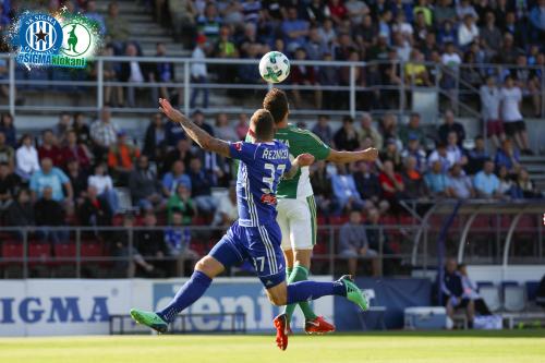 Řezníček v souboji s hráčem Bohemians 1905